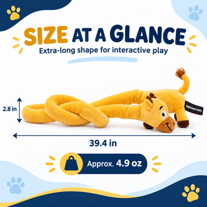 Long Plush Squeaky Tug Dog Toy, 3 Animal Styles, By GAVPEPY image 4 - 3.jpg