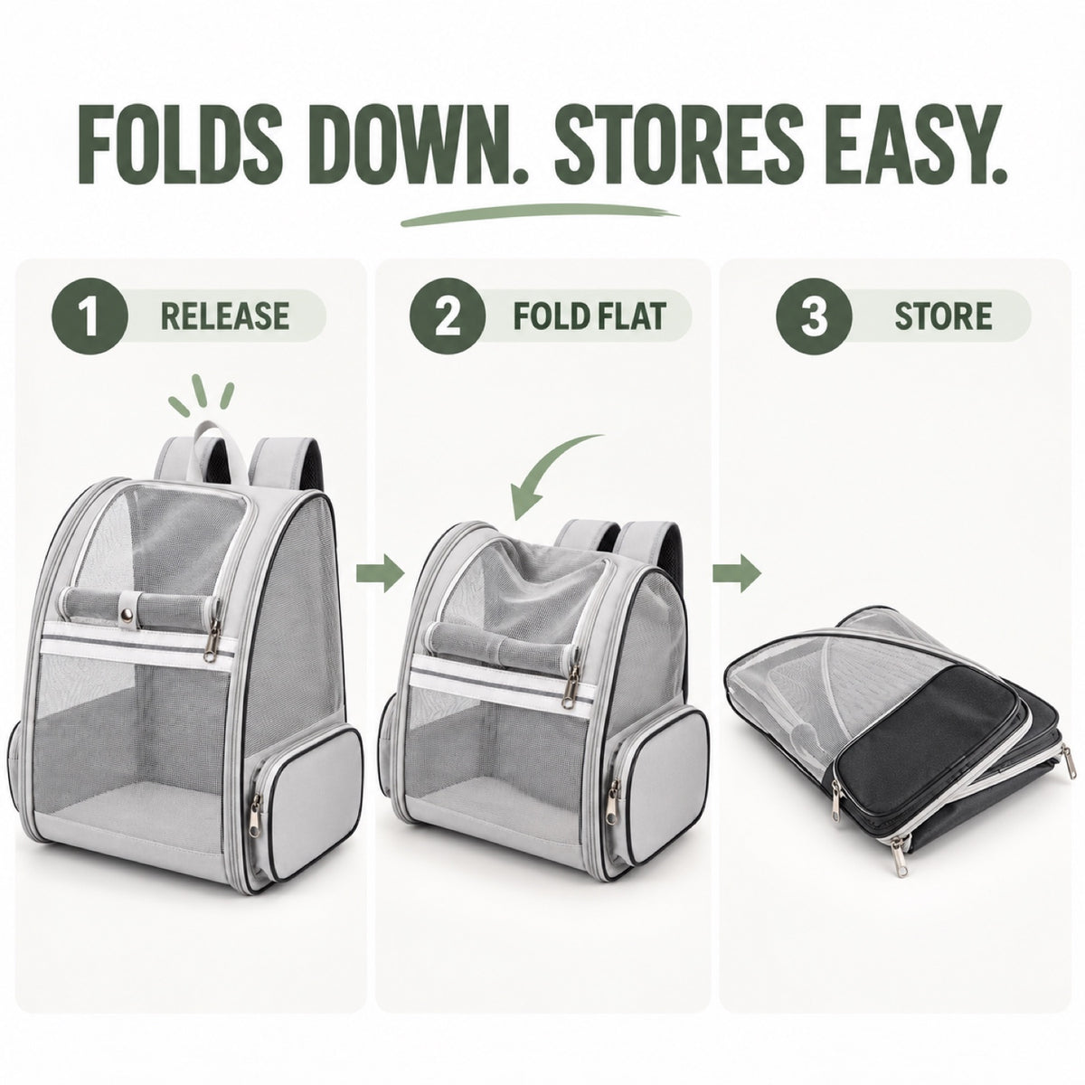Full-Mesh Foldable Pet Backpack, 6 Options, By GAVPEPY image 4 - 3.jpg