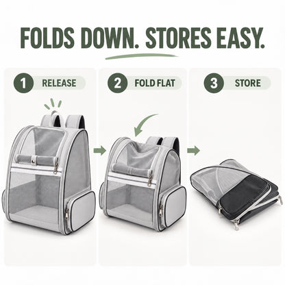 Full-Mesh Foldable Pet Backpack, 6 Options, By GAVPEPY image 4 - 3.jpg