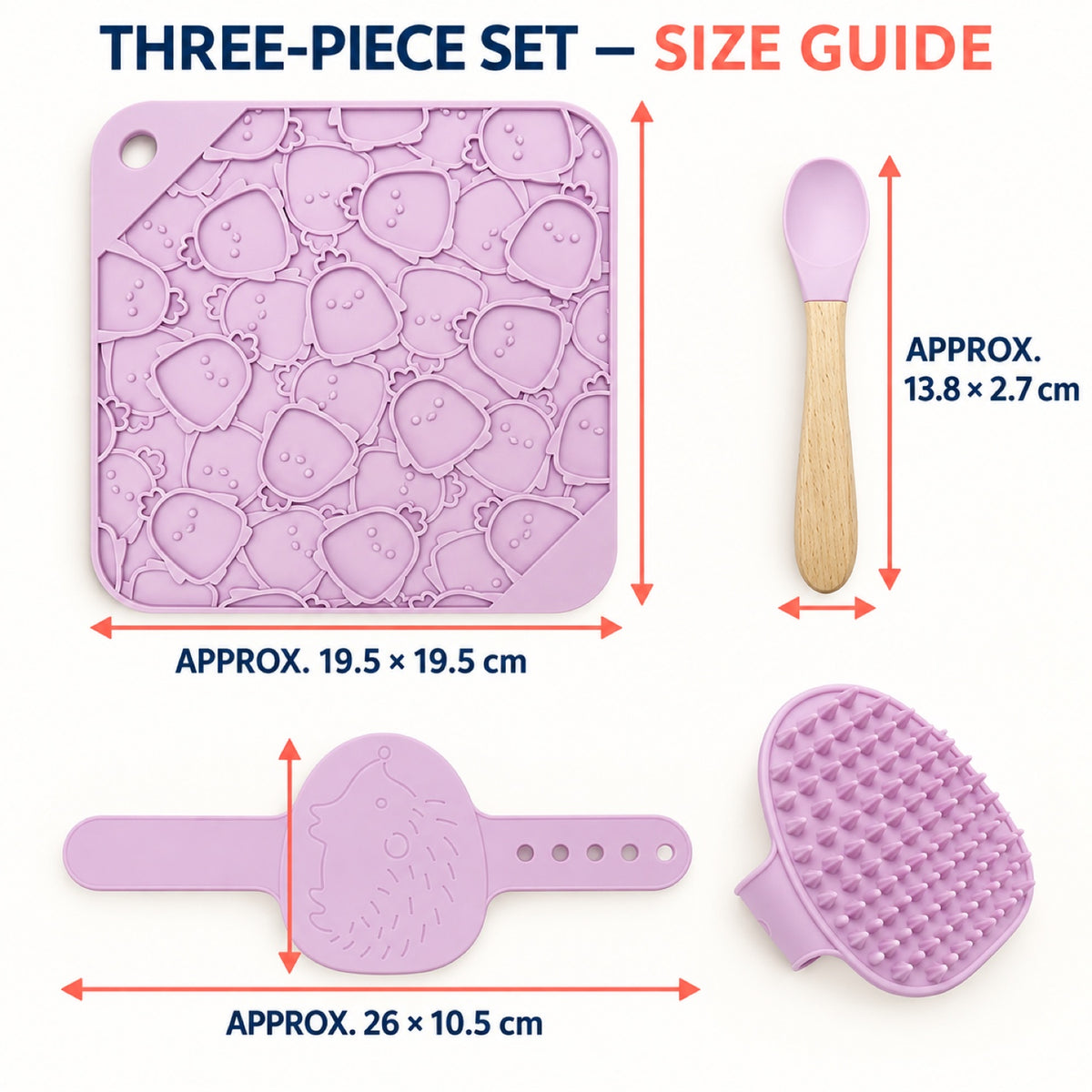 3-Piece Silicone Pet Lick Mat Bath Set, 6 Colors, By GAVPEPY image 4 - 3.jpg