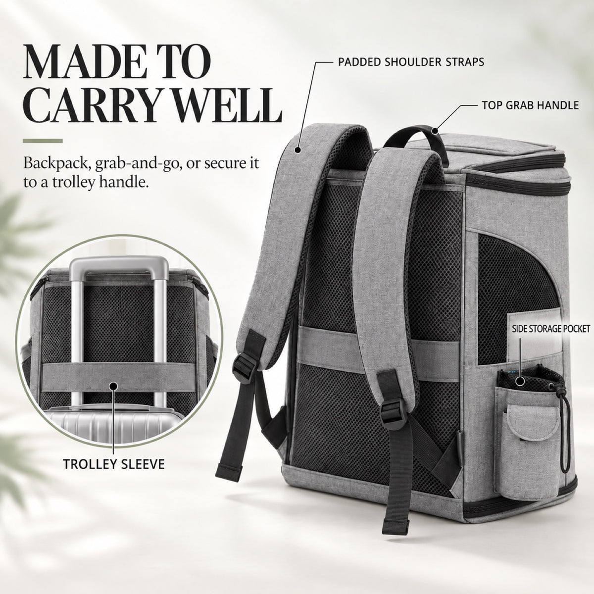 Large Ventilated Pet Backpack, 2 Sizes, 2 Colors, By GAVPEPY image 4 - 3.jpg