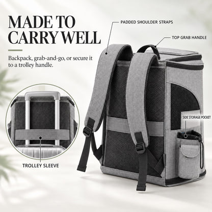 Large Ventilated Pet Backpack, 2 Sizes, 2 Colors, By GAVPEPY image 4 - 3.jpg