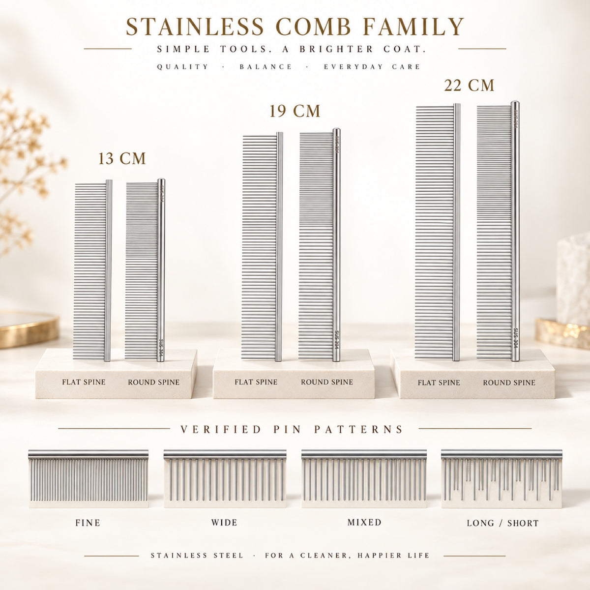 304 Stainless Steel Pet Grooming Comb, 22 Styles, By GAVPEPY image 4 - 3.jpg