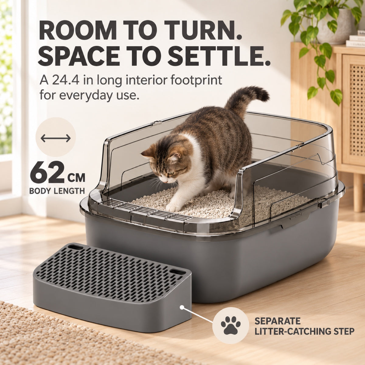 GAVPEPY High-Sided Cat Litter Box, 4 Options image 4 - 3.jpg