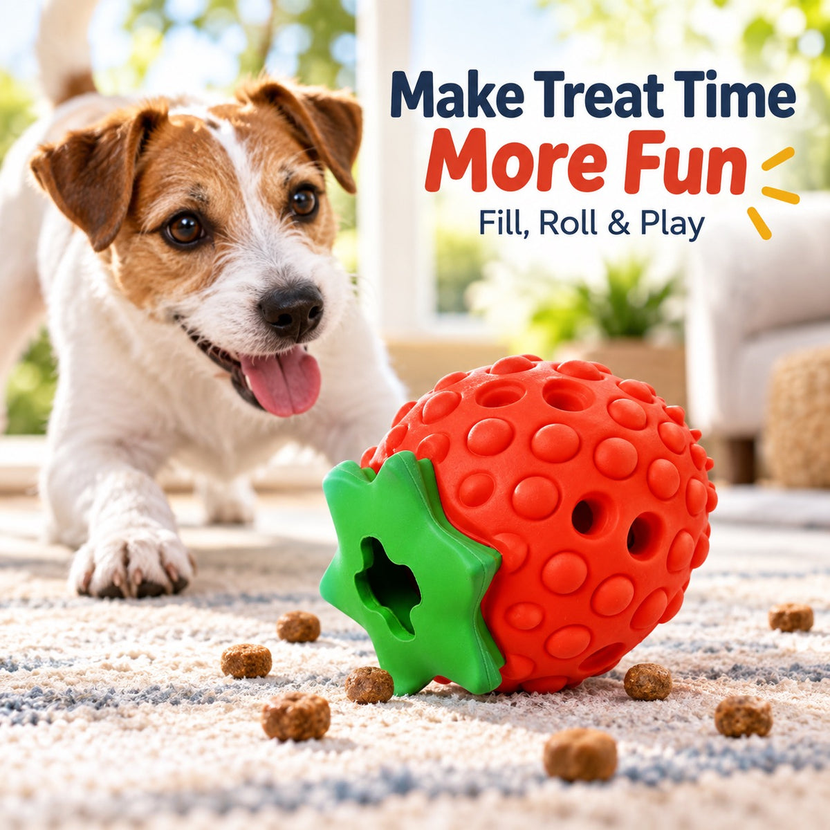 Rubber Treat Dispensing Dog Toy, 1 Style, By GAVPEPY image 4 - 3.jpg