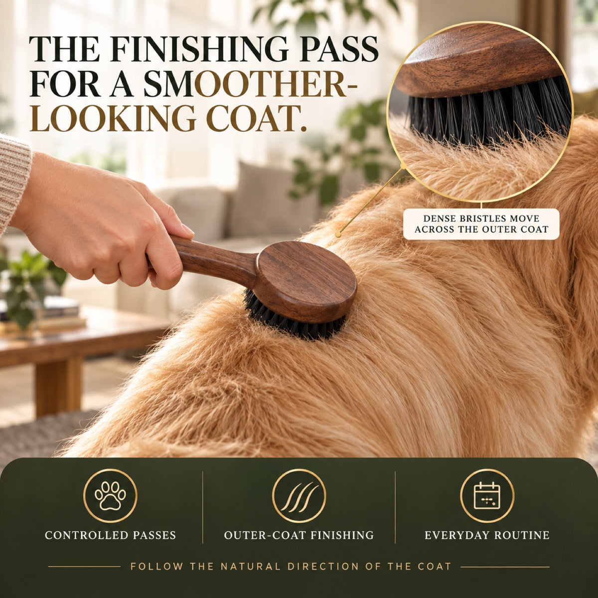 Walnut Wood Pet Bristle Brush, By GAVPEPY image 4 - 3.jpg