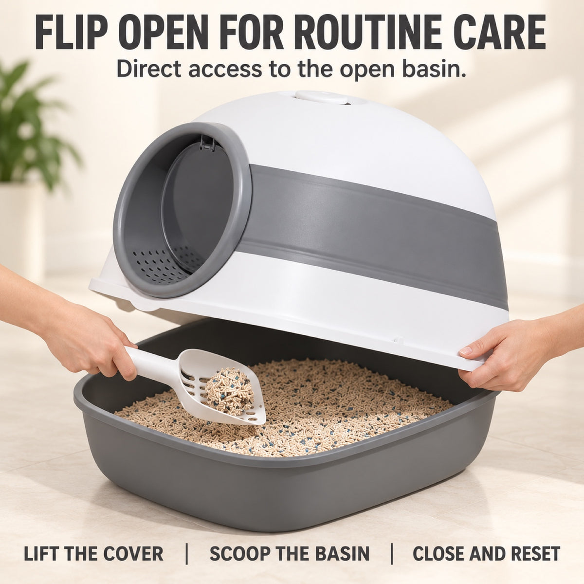 GAVPEPY Enclosed Cat Litter Box image 4 - 3.jpg