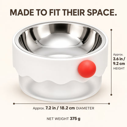 GAVPEPY Plastic Base Pet Bowl with Metal Insert, 18 x 18 x 9 cm, one pictured colorway, for Everyday Dog and Cat Meals or Water at Home, removable-looking round insert inside a wider outer base; a practical feeding setup for daily pet-care routines image 4 - 3.jpg