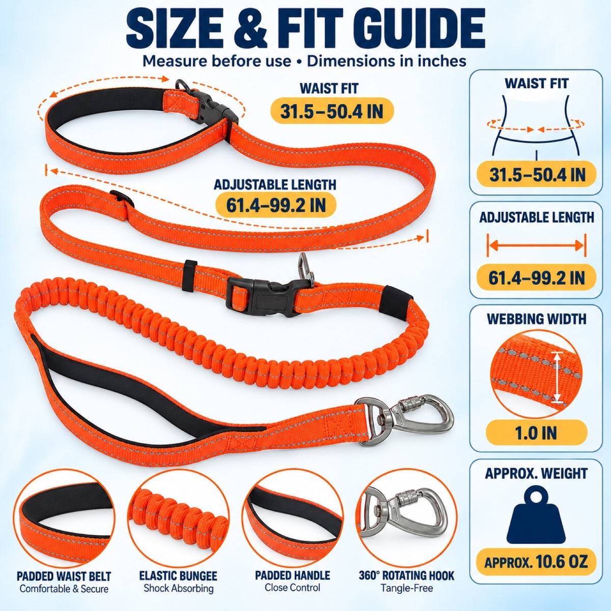 6-in-1 Hands-Free Running Dog Leash, 3 Colors, By GAVPEPY image 4 - 3.jpg