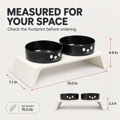 Cat-Face Double Pet Bowl, 2 Colors, By GAVPEPY image 4 - 3.jpg