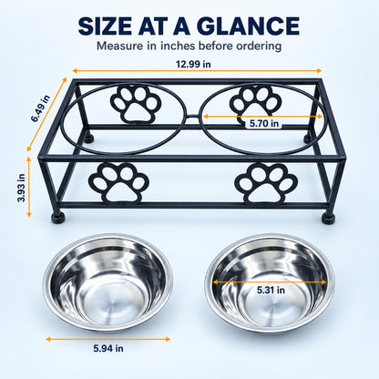Raised Stainless Steel Double Pet Bowl with Stand, By GAVPEPY image 4 - 3.jpg