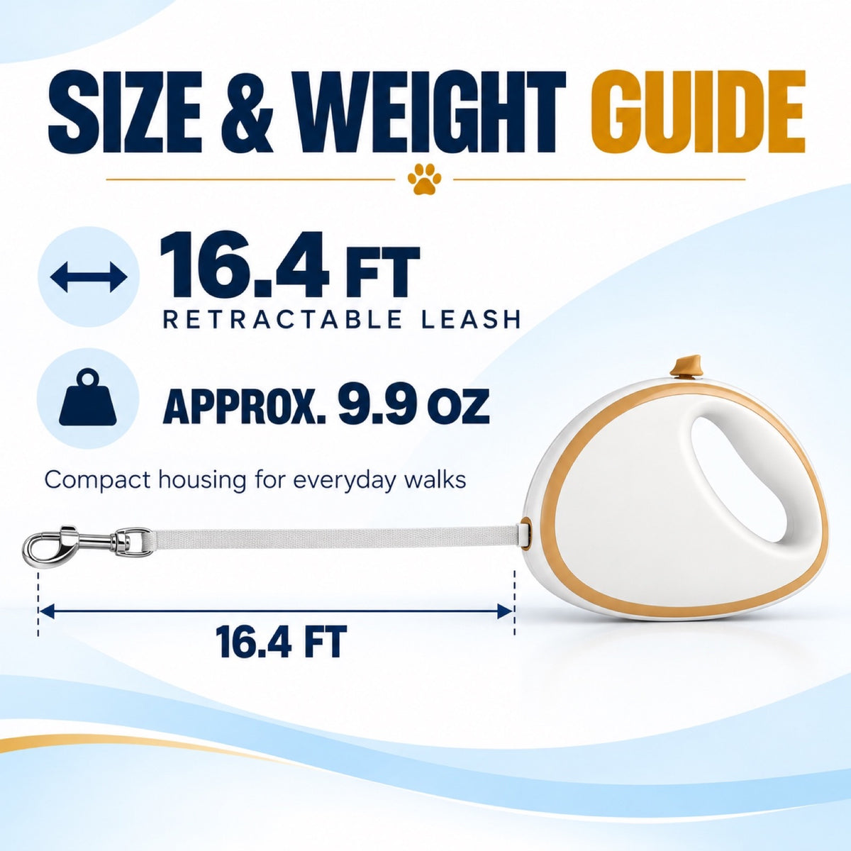Two-Tone Retractable Dog Leash, 5 Colors, By GAVPEPY image 4 - 3.jpg