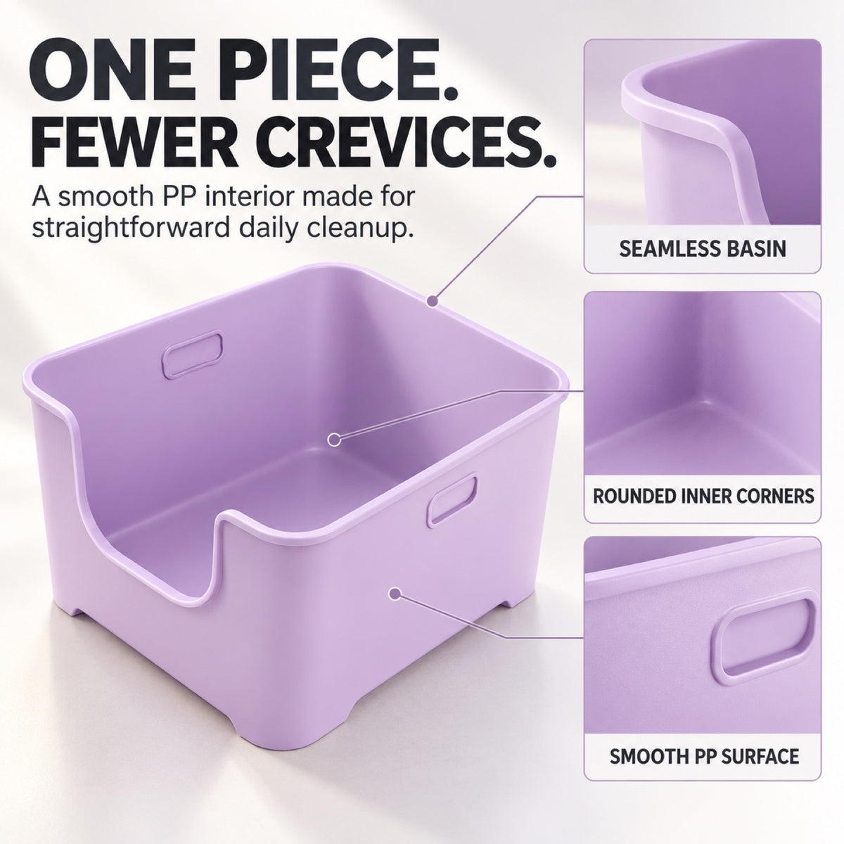 GAVPEPY Extra Large Open Cat Litter Box, 5 Options image 4 - 3.jpg