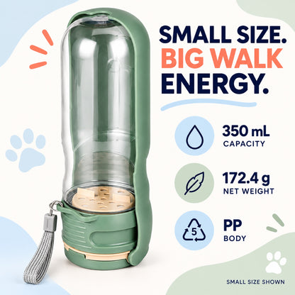 Foldable Pet Water Bottle with Two Bowl Sizes, 350 mL, By GAVPEPY image 5 - 4.jpg