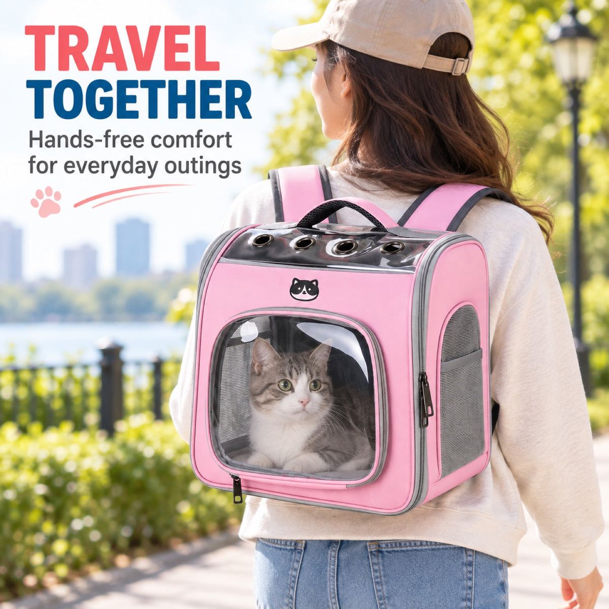 Transparent-Front Ventilated Pet Carrier Backpack, 6 Colors, By GAVPEPY image 5 - 4.jpg