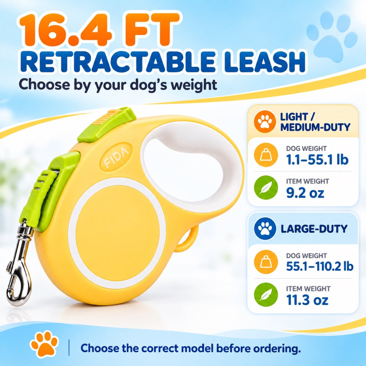 Classic Retractable Dog Leash, 3 Options, By GAVPEPY image 5 - 4.jpg