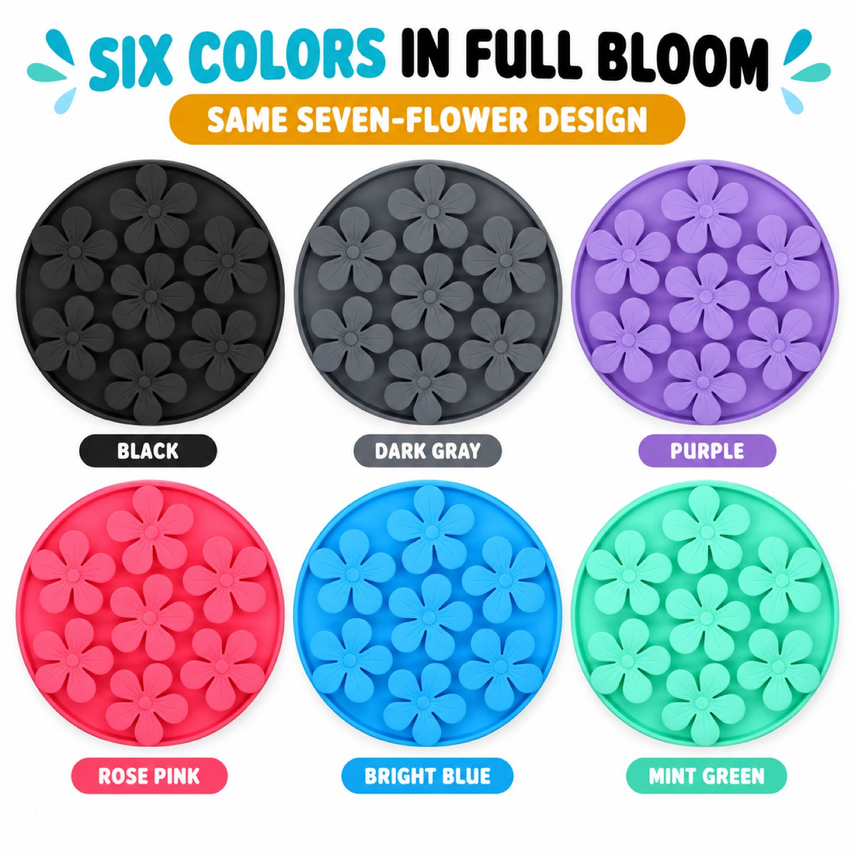 Suction Cup Silicone Pet Lick Mat, 6 Colors, By GAVPEPY image 5 - 4.jpg