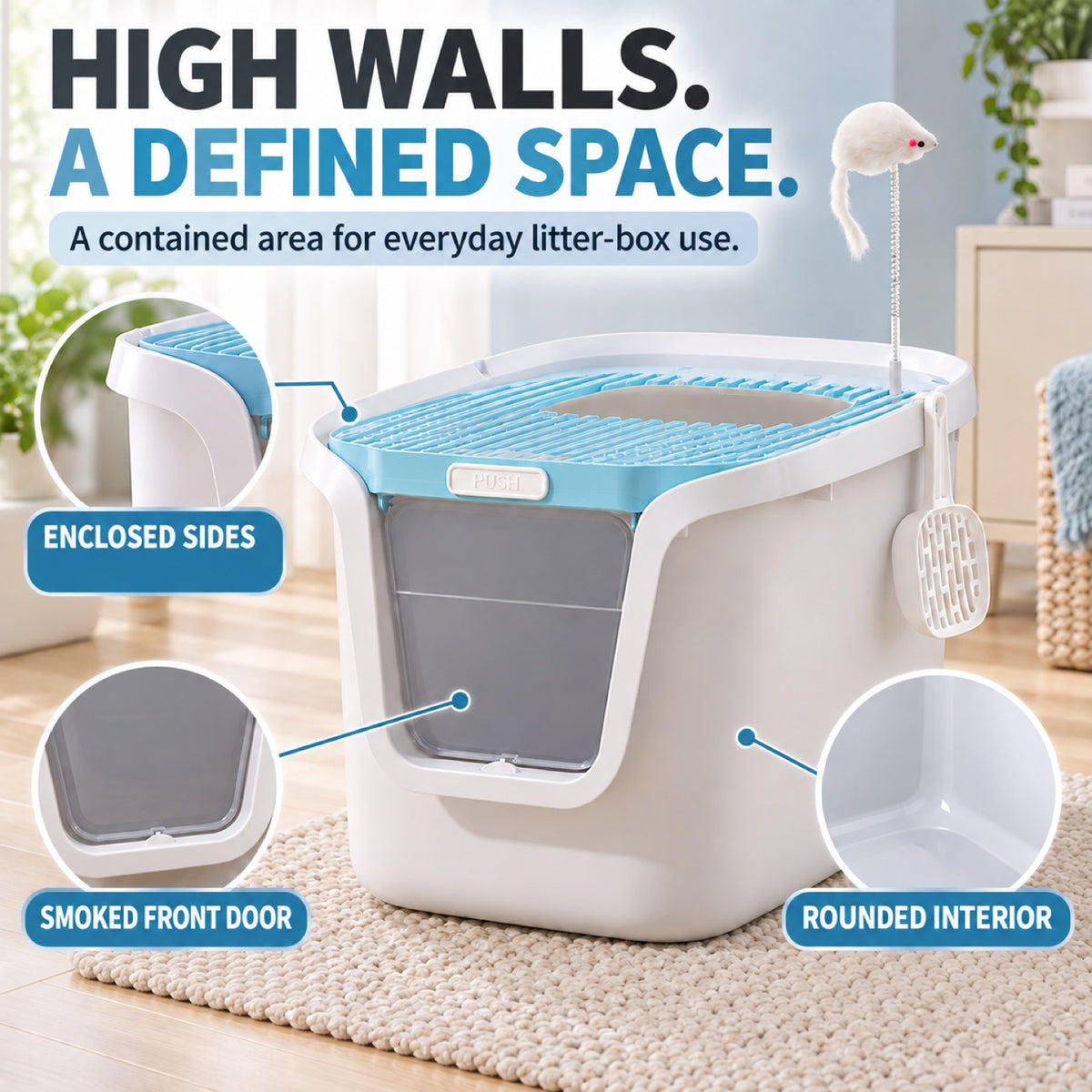 GAVPEPY Enclosed Cat Litter Box, 19 Options image 5 - 4.jpg