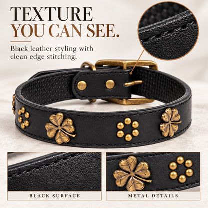 GAVPEPY Leather-style material Decorative Dog Collar, Sizes 2-0 X 40, 2-5 X 50, Black, for neighborhood walks, park visits and daily dog wear; an adjustable neckwear option for supervised walks and everyday outings image 5 - 4.jpg