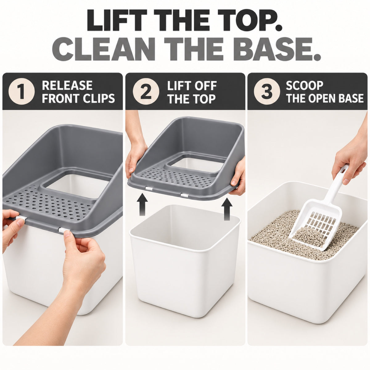 GAVPEPY Top-Entry Enclosed Cat Litter Box, 2 Options image 5 - 4.jpg