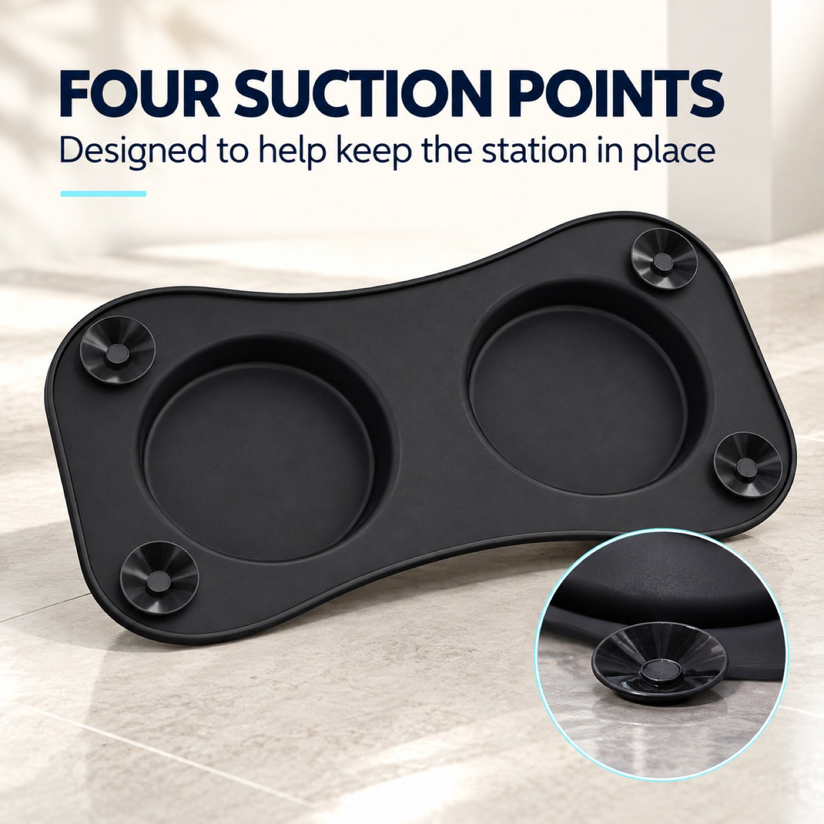 Black Food-Grade Silicone Pet Feeding Bowl, By GAVPEPY image 5 - 4.jpg