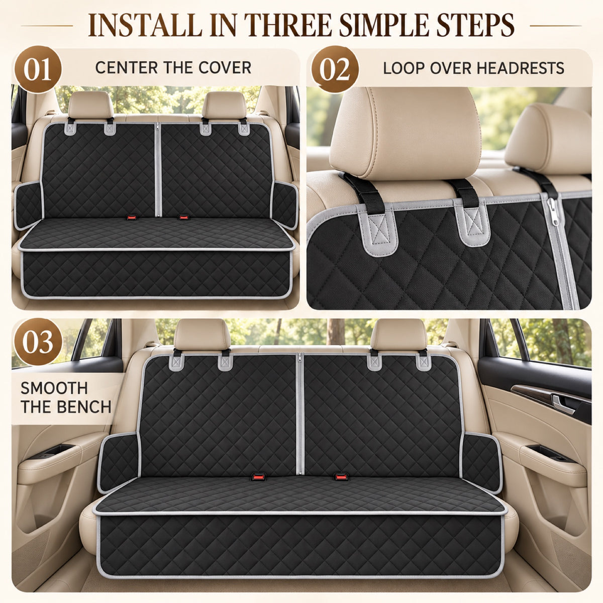 Zippered Rear Seat Pet Protector, 2 Styles, By GAVPEPY image 5 - 4.jpg
