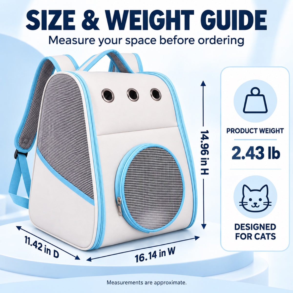 Reinforced Foldable Pet Backpack, 2 Colors, By GAVPEPY image 5 - 4.jpg