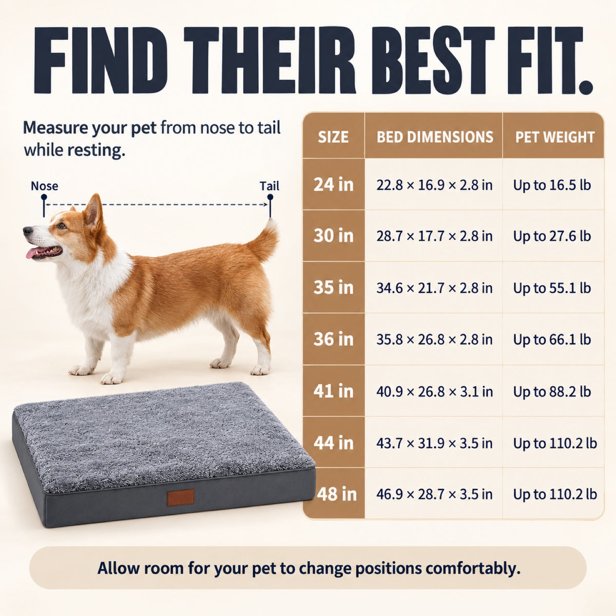 Egg-Crate Foam Pet Bed, 2 Label Styles & 7 Sizes, By GAVPEPY image 5 - 4.jpg