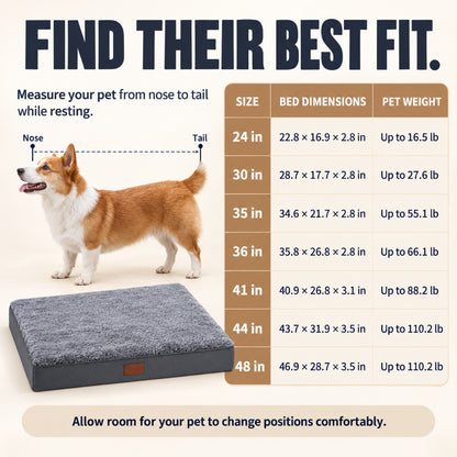 Egg-Crate Foam Pet Bed, 2 Label Styles & 7 Sizes, By GAVPEPY image 5 - 4.jpg
