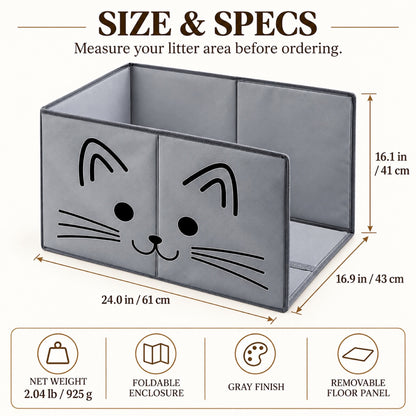 GAVPEPY Foldable High-Sided Cat Litter Box image 5 - 4.jpg