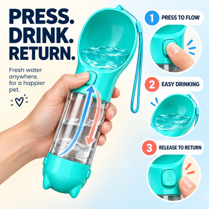3-in-1 Pet Water Bottle with Waste Bag and Food Containers, By GAVPEPY image 5 - 4.jpg