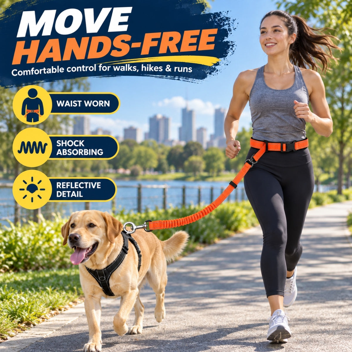 6-in-1 Hands-Free Running Dog Leash, 3 Colors, By GAVPEPY image 5 - 4.jpg