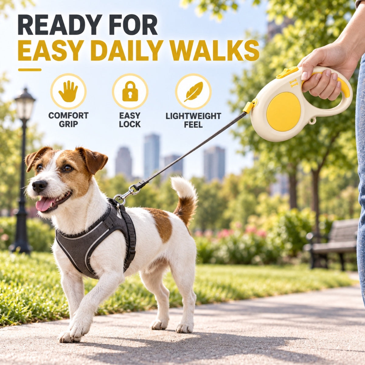 Shell-Shaped Retractable Dog Leash, 3 Colors and 2 Lengths, By GAVPEPY image 5 - 4.jpg