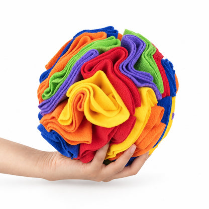 Dog Snuffle Ball, Fleece Treat Search And Toss Enrichment Toy, 3 Sizes And 20 Color Styles, By GAVPEPY image 4 - 4.jpg