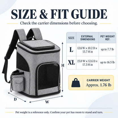 Large Ventilated Pet Backpack, 2 Sizes, 2 Colors, By GAVPEPY image 5 - 4.jpg
