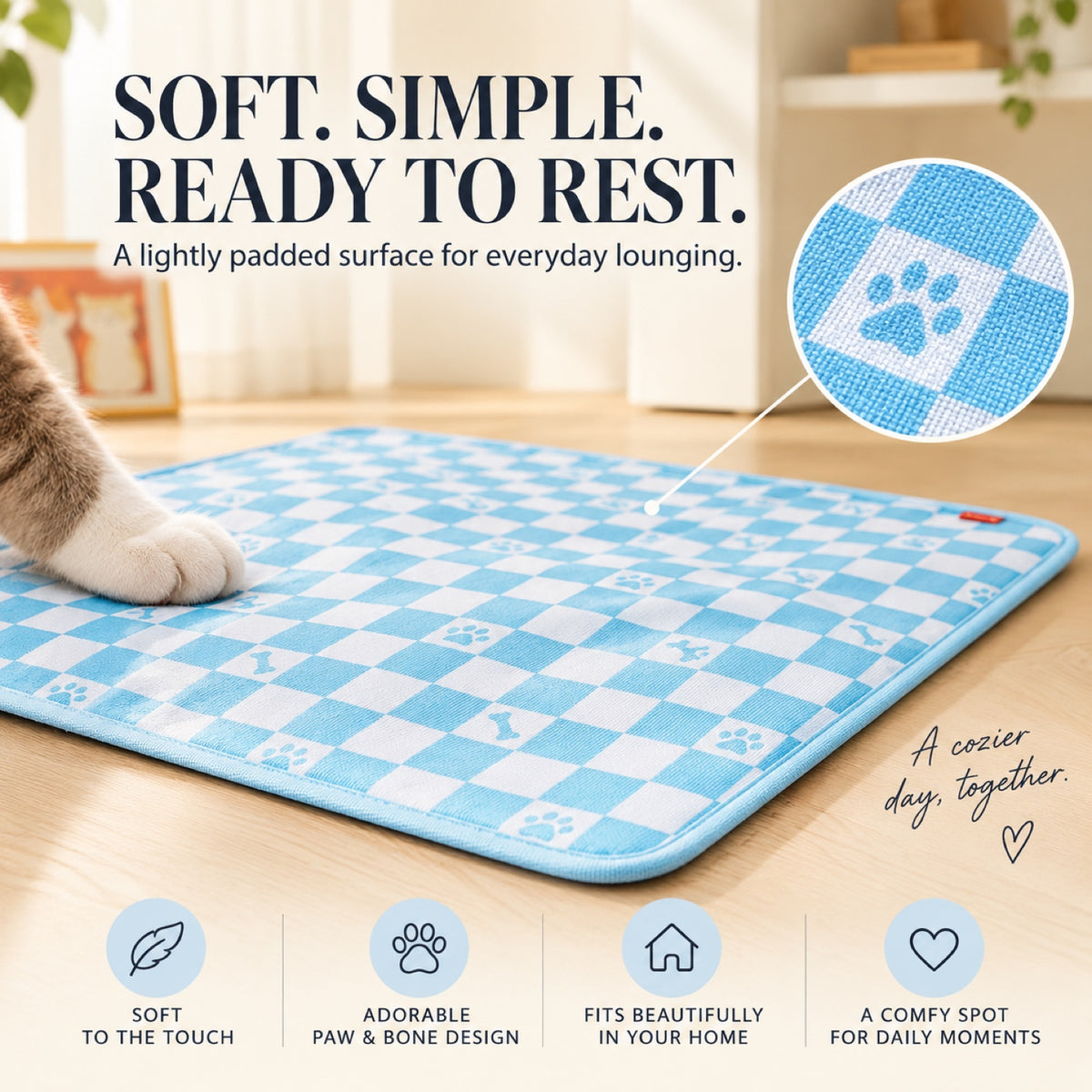 Foam Pet Bed Mat, 4 Colors & 3 Sizes, By GAVPEPY image 5 - 4.jpg