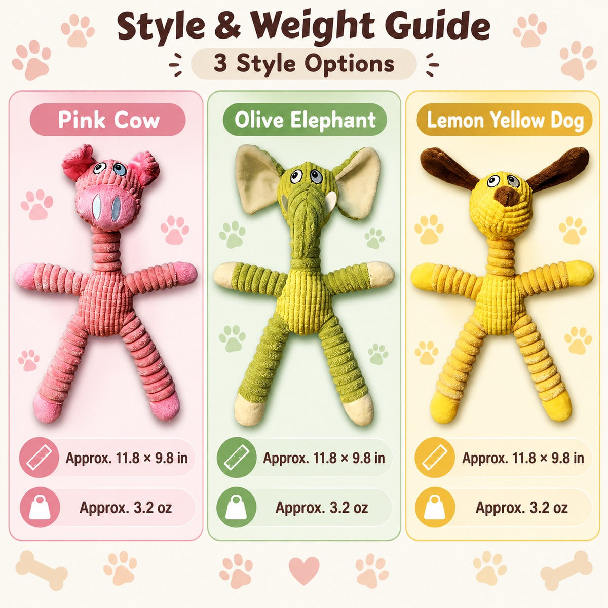 Plush Fabric Plush Squeaky Dog Toy, 3 Styles, By GAVPEPY image 5 - 4.jpg