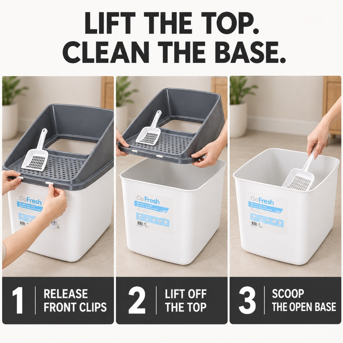 GAVPEPY Top-Entry Enclosed Cat Litter Box, 2 Options image 5 - 4.jpg