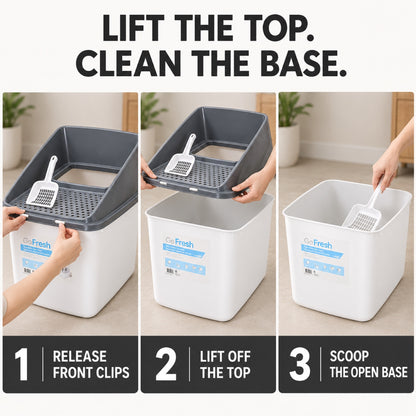 GAVPEPY Top-Entry Enclosed Cat Litter Box, 2 Options image 5 - 4.jpg