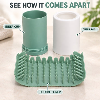 GAVPEPY PP plastic Pet Paw Cleaning Cup, Sizes S, L, Gray, Pink, Green, for cleaning paws after outdoor walks; reusable cup with the selected color and size shown in the product photos; review the selected variant photo for details image 4 - 4.jpg