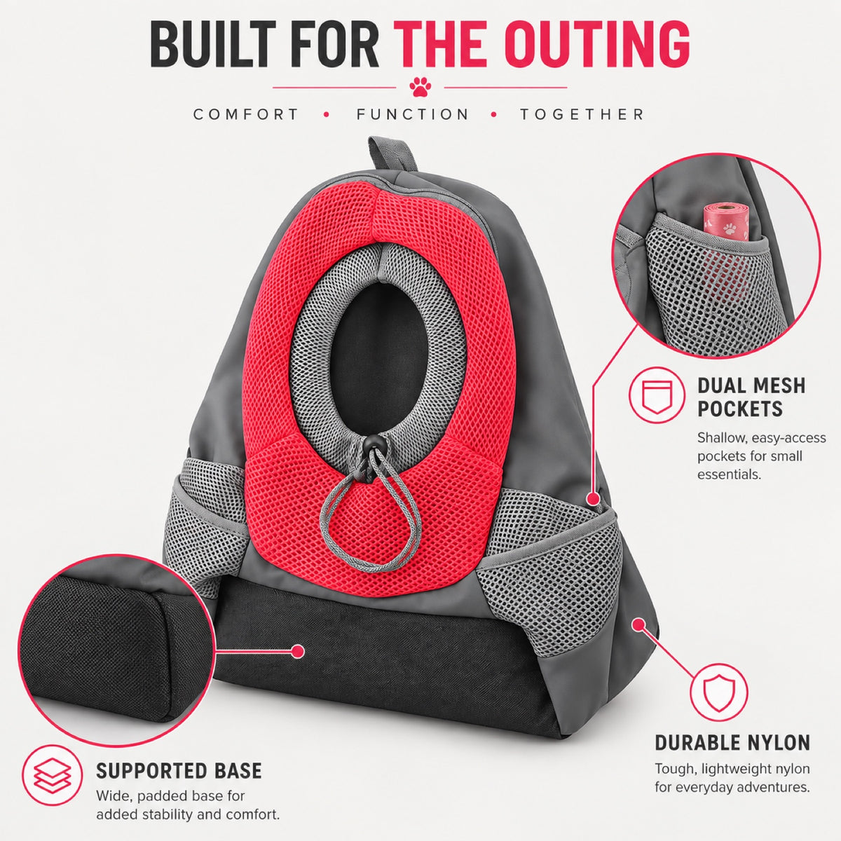 Front Pet Carrier Backpack, 2 Sizes, 6 Colors, By GAVPEPY image 5 - 4.jpg