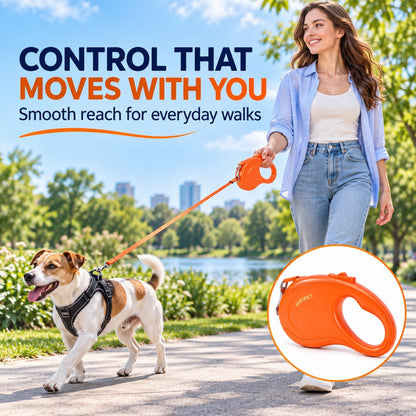 Color-Block Retractable Dog Leash, 3 Colors and 2 Lengths, By GAVPEPY image 5 - 4.jpg