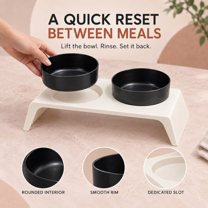 Solid-Color Double Pet Bowl, 2 Colors, By GAVPEPY image 5 - 4.jpg