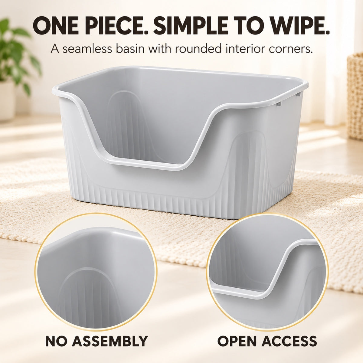 GAVPEPY Extra Large High-Sided Cat Litter Box, 3 Options image 5 - 4.jpg