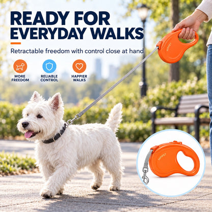 Candy-Color Retractable Dog Leash, 3 Colors and 2 Lengths, By GAVPEPY image 5 - 4.jpg