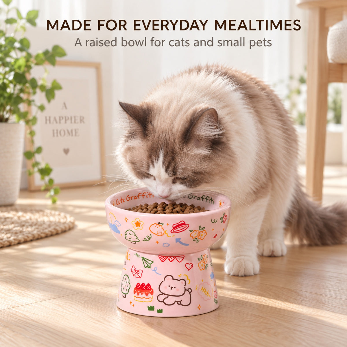 Graffiti Ceramic Pet Bowl, 6 Colorways, By GAVPEPY image 4 - 4.jpg