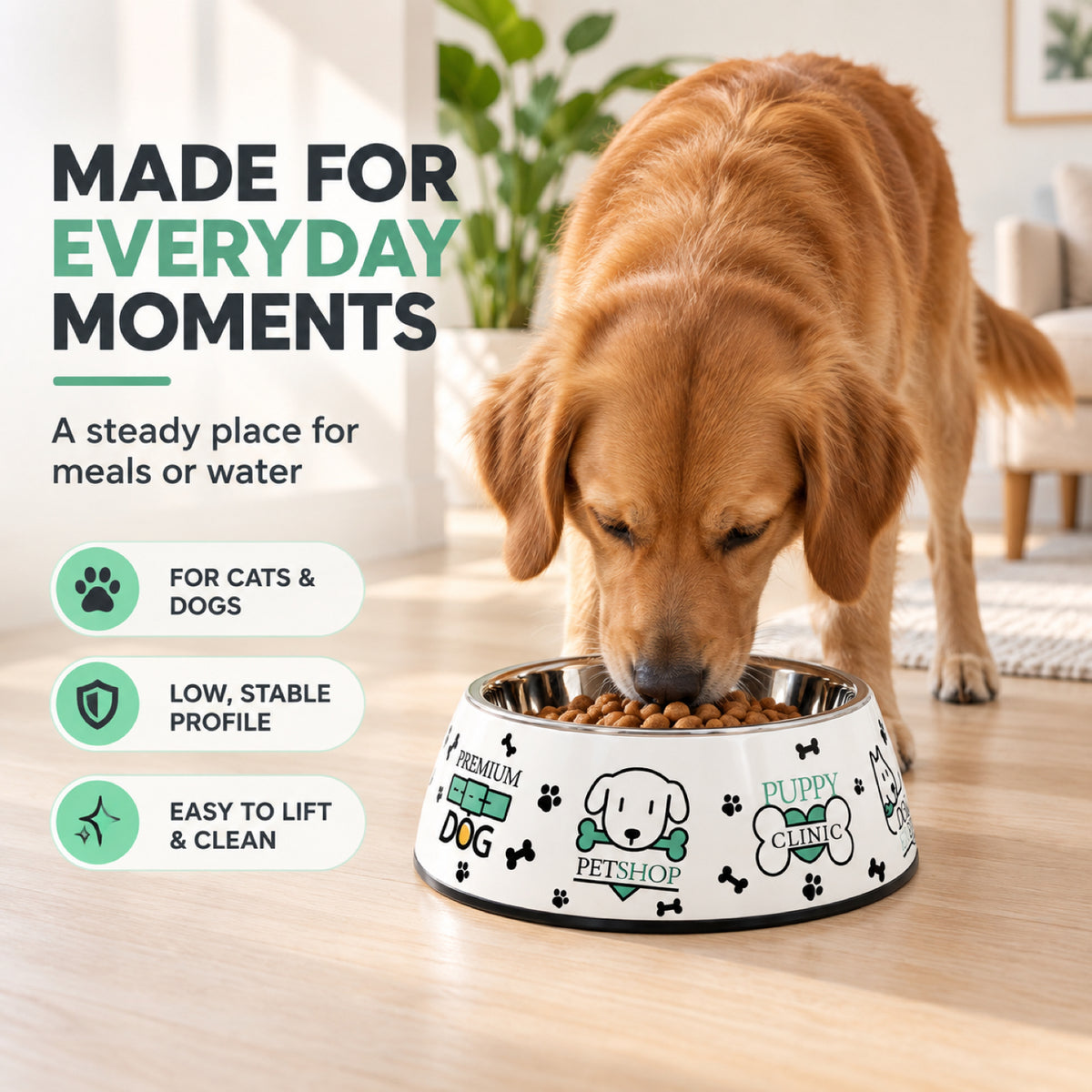 Double-Layer Non-Slip Pet Bowl, 3 Sizes, By GAVPEPY image 5 - 4.jpg