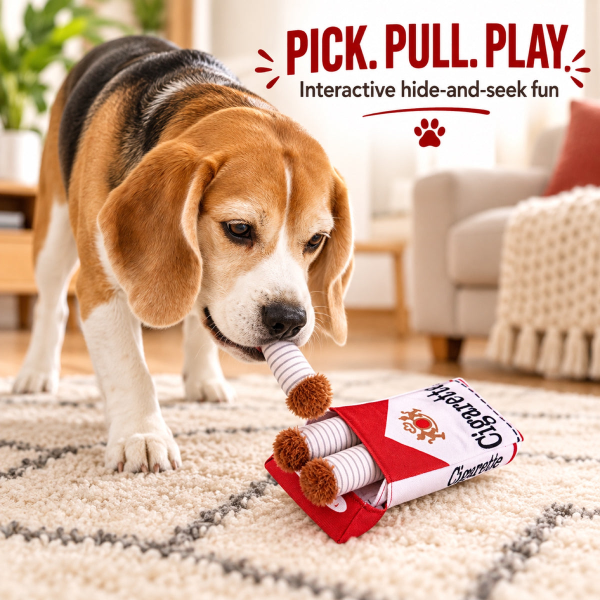 Plush Cigarette Squeaky Dog Toy, 2 Options, By GAVPEPY image 5 - 4.jpg