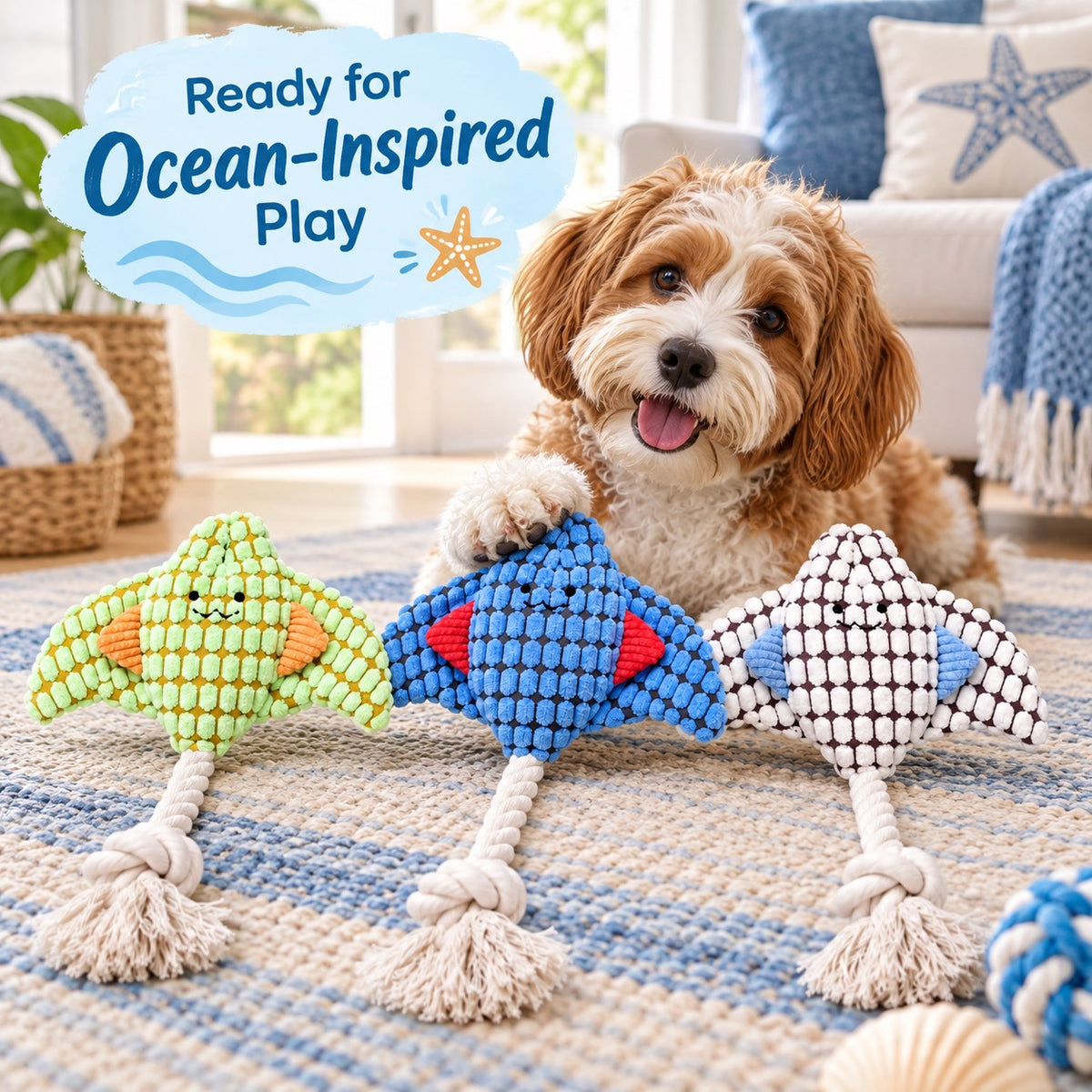 Cotton Rope Interactive Dog Toy, 3 Styles, By GAVPEPY image 5 - 4.jpg