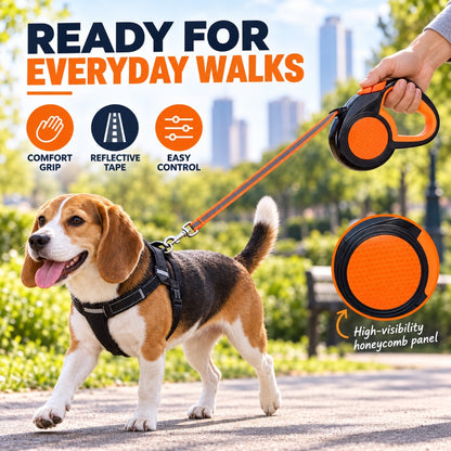 Reflective Retractable Dog Leash, 2 Colors and 3 Lengths, By GAVPEPY image 5 - 4.jpg
